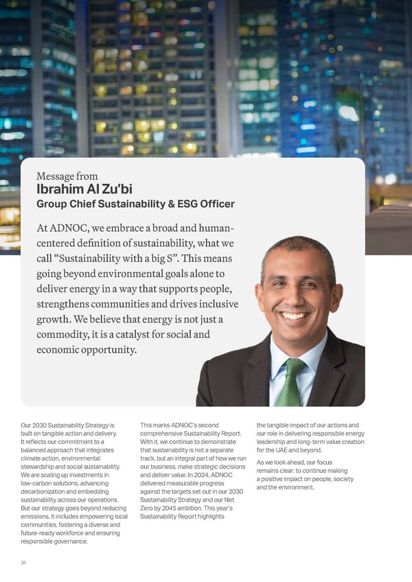 ADNOC Sustainability Report 2024: Driving Progress & Prosperity - Page 20