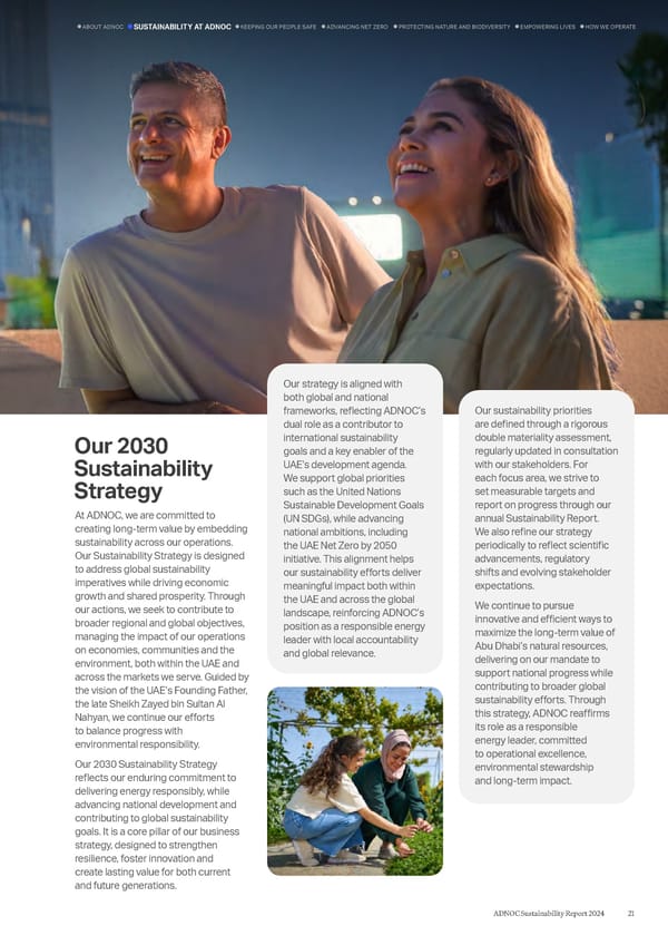 ADNOC Sustainability Report 2024: Driving Progress & Prosperity - Page 21