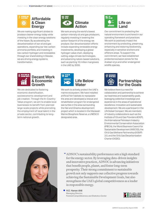 ADNOC Sustainability Report 2024: Driving Progress & Prosperity - Page 27