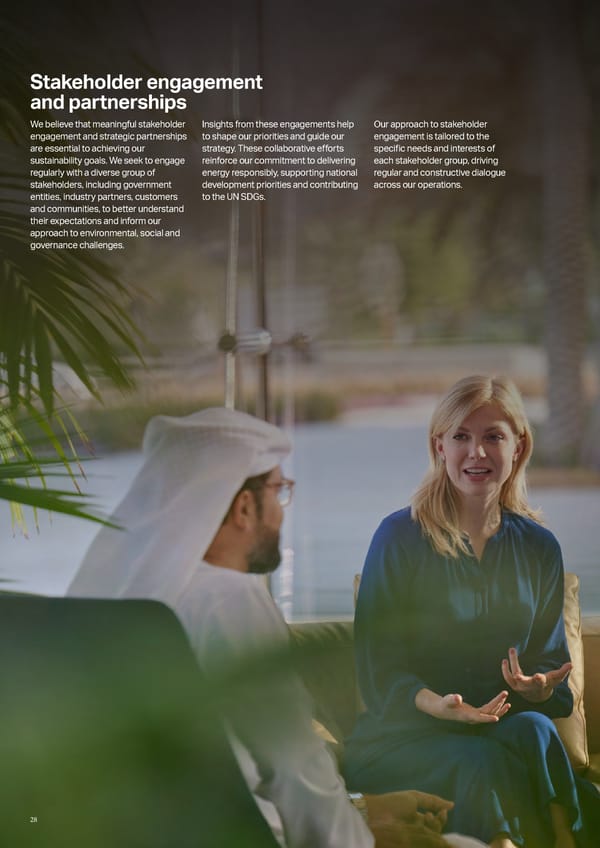 ADNOC Sustainability Report 2024: Driving Progress & Prosperity - Page 28