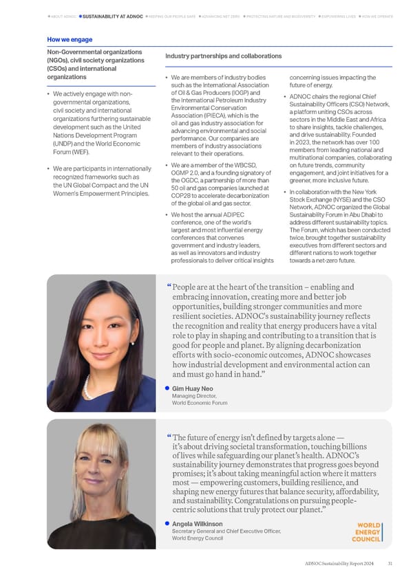 ADNOC Sustainability Report 2024: Driving Progress & Prosperity - Page 31