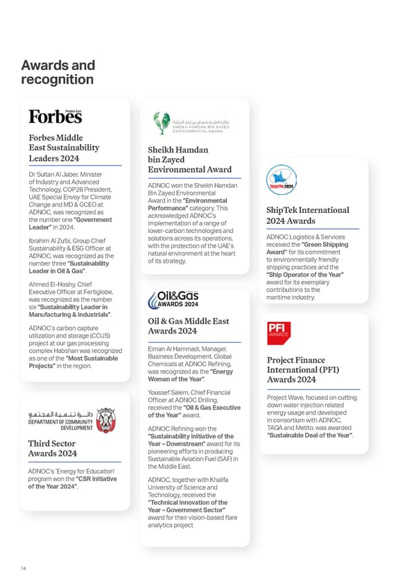 ADNOC Sustainability Report 2024: Driving Progress & Prosperity - Page 34