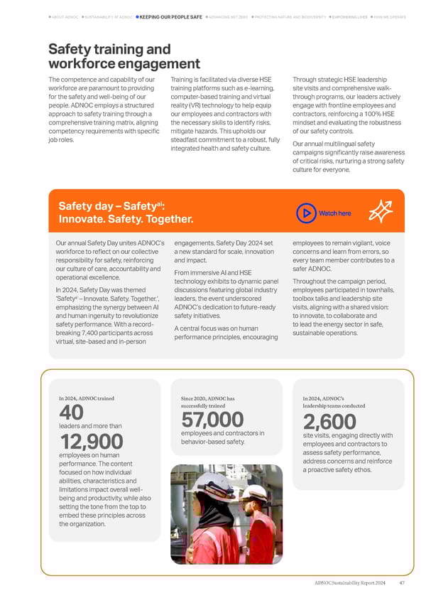ADNOC Sustainability Report 2024: Driving Progress & Prosperity - Page 47