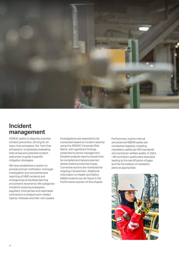 ADNOC Sustainability Report 2024: Driving Progress & Prosperity - Page 50