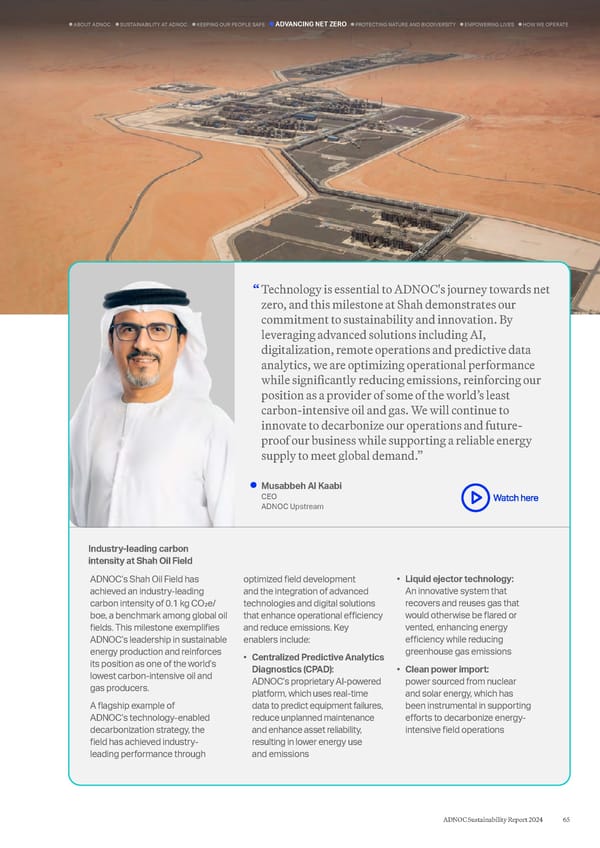 ADNOC Sustainability Report 2024: Driving Progress & Prosperity - Page 65