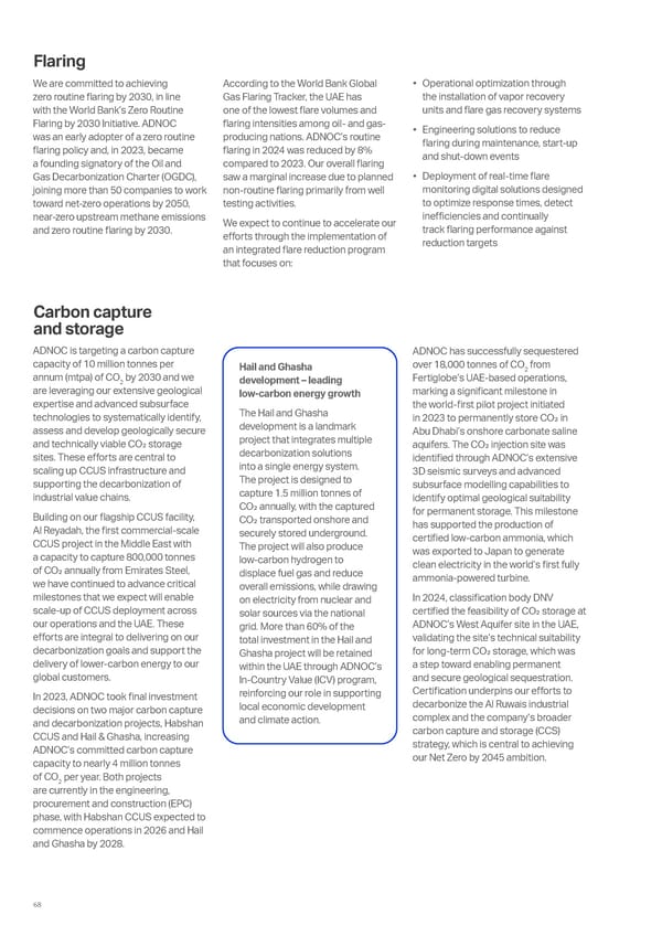 ADNOC Sustainability Report 2024: Driving Progress & Prosperity - Page 68