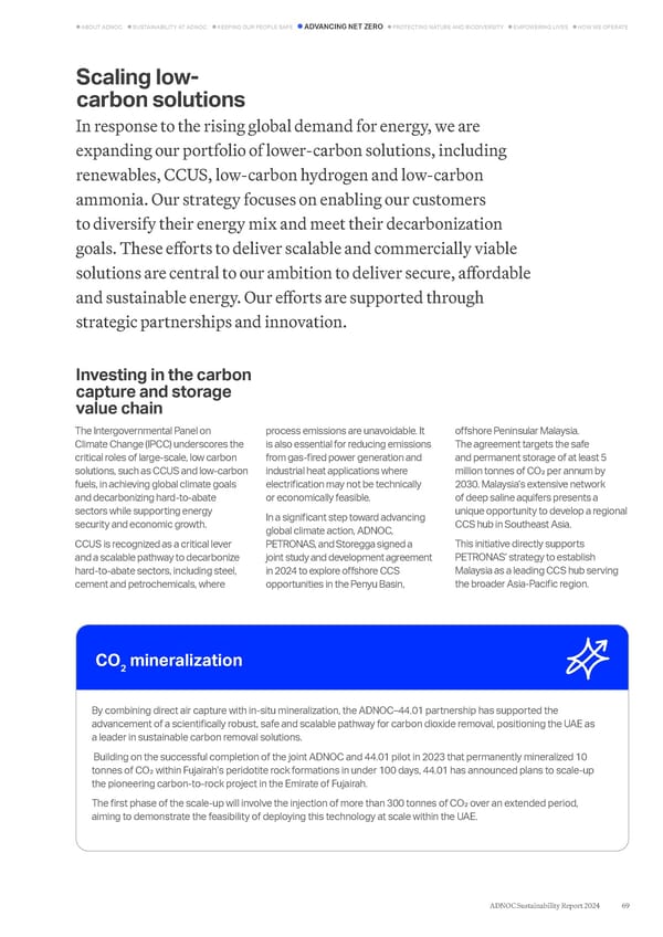 ADNOC Sustainability Report 2024: Driving Progress & Prosperity - Page 69