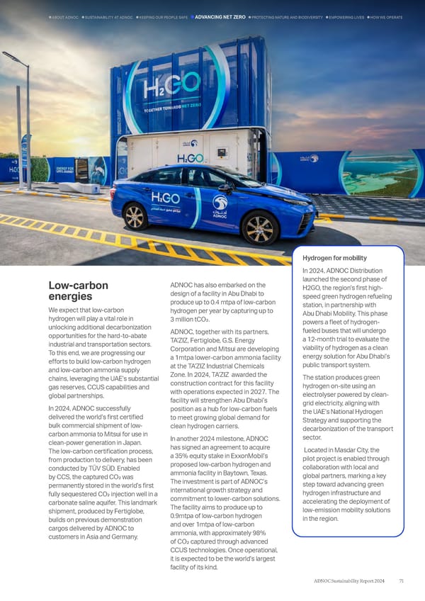 ADNOC Sustainability Report 2024: Driving Progress & Prosperity - Page 71