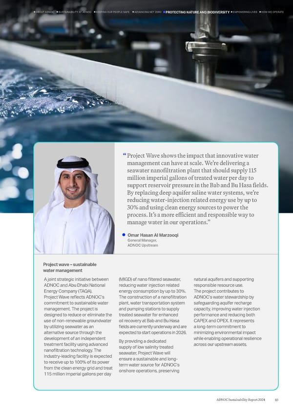 ADNOC Sustainability Report 2024: Driving Progress & Prosperity - Page 83