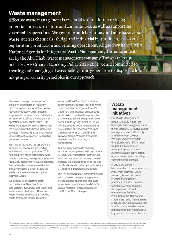 ADNOC Sustainability Report 2024: Driving Progress & Prosperity - Page 86