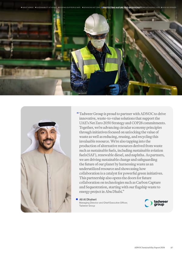 ADNOC Sustainability Report 2024: Driving Progress & Prosperity - Page 87