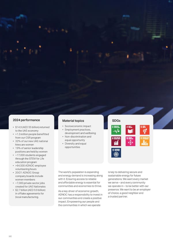 ADNOC Sustainability Report 2024: Driving Progress & Prosperity - Page 102