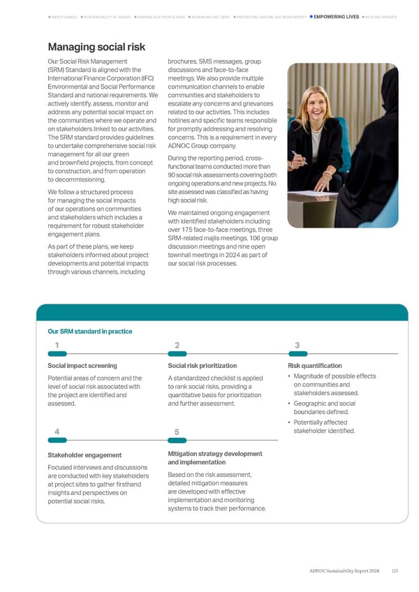 ADNOC Sustainability Report 2024: Driving Progress & Prosperity - Page 113