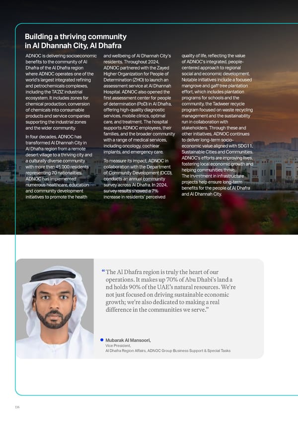 ADNOC Sustainability Report 2024: Driving Progress & Prosperity - Page 116