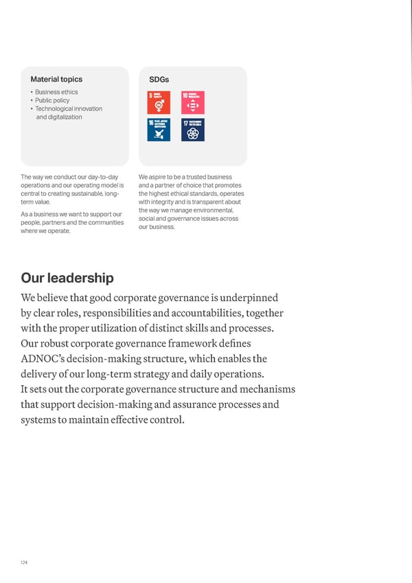 ADNOC Sustainability Report 2024: Driving Progress & Prosperity - Page 124