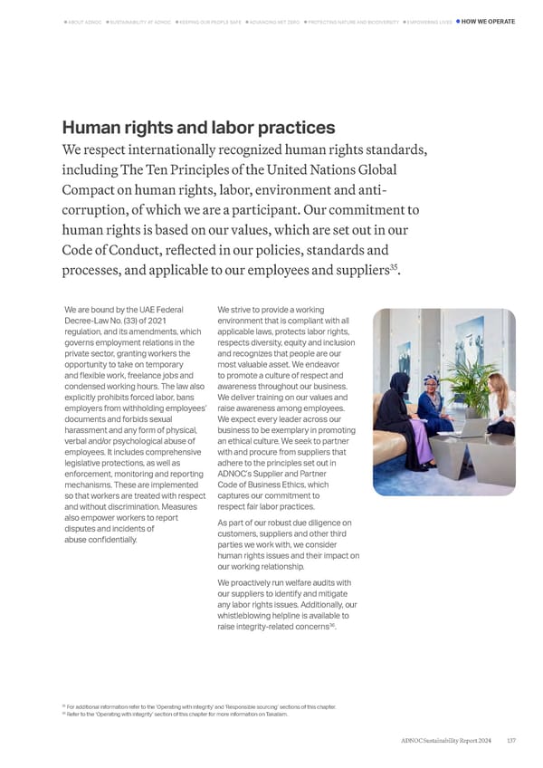 ADNOC Sustainability Report 2024: Driving Progress & Prosperity - Page 137