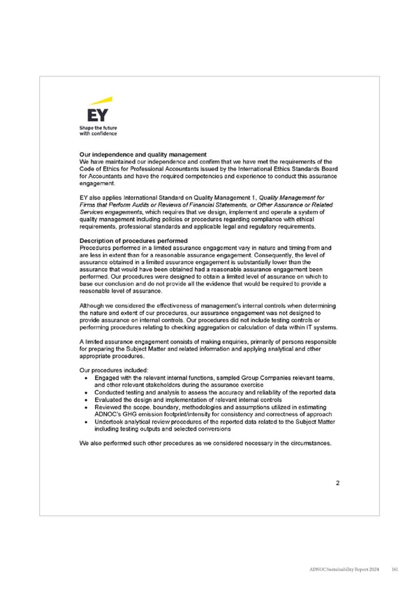 ADNOC Sustainability Report 2024: Driving Progress & Prosperity - Page 161