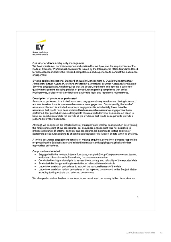 ADNOC Sustainability Report 2024: Driving Progress & Prosperity - Page 165