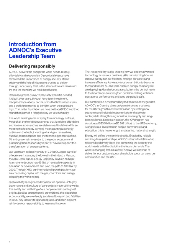 Sustainability Report 2025: Delivering Responsibly - Page 6