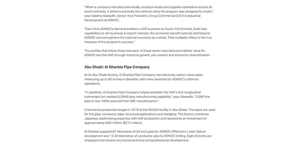 How ADNOC’s In Country Value Program Reaches Every Emirate in the UAE - Page 5