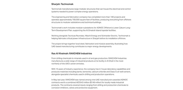 How ADNOC’s In Country Value Program Reaches Every Emirate in the UAE - Page 13