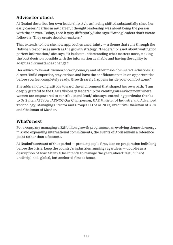Inside ADNOC Gas CEO's Crisis Management - Page 6